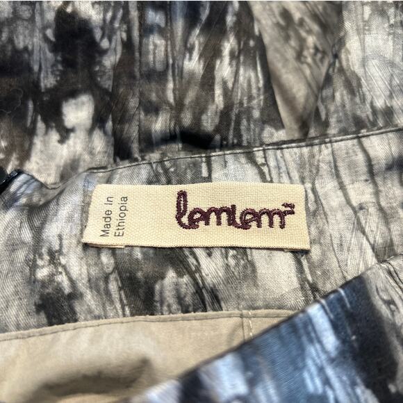 NWOT lemlem Pencil Skirt, Black & Gray Hand-Dyed Print, Women's Size Small - Picture 6 of 6